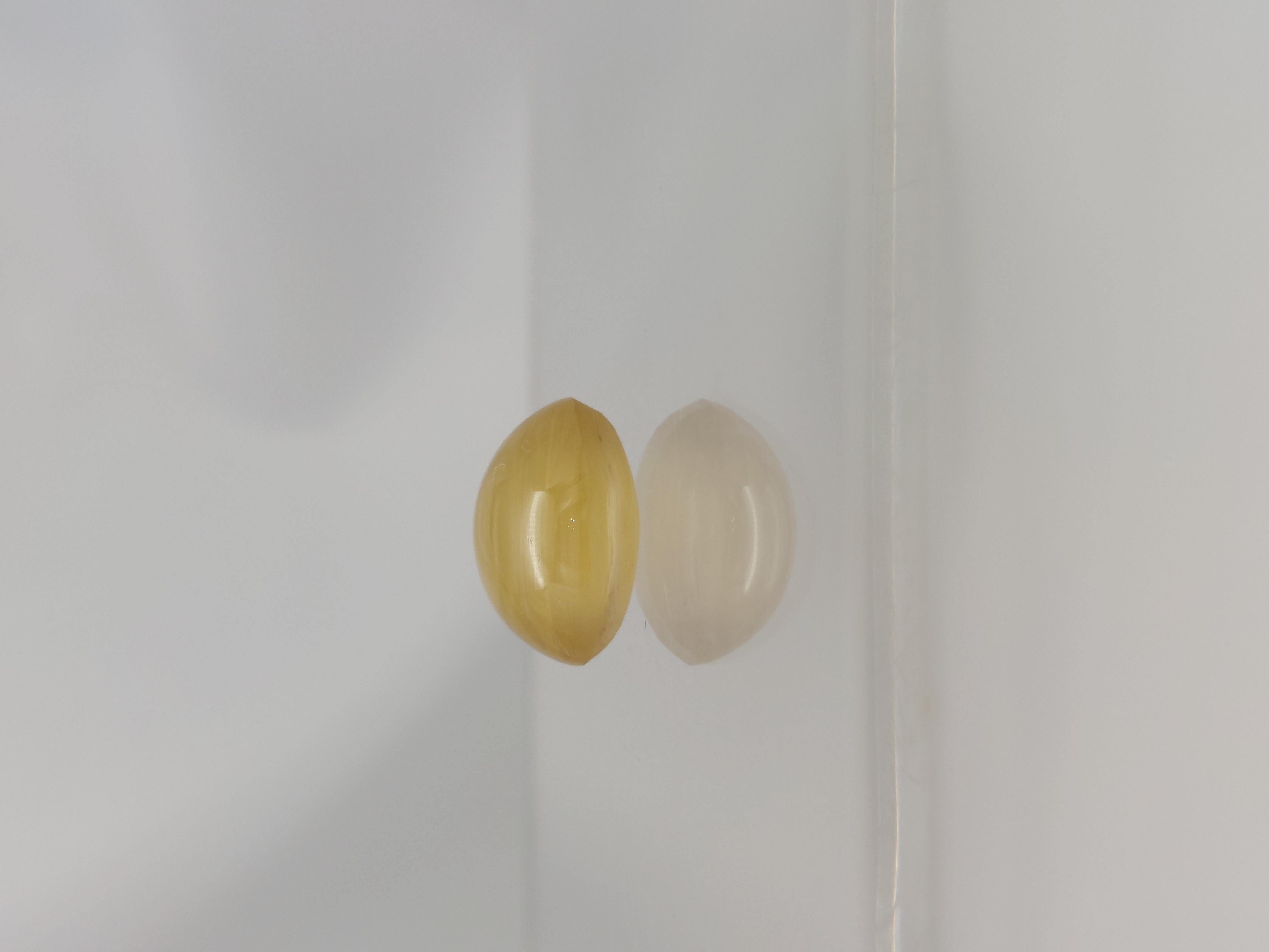 Cabujón redondo de berilo dorado de ojo de gato de 15,04 qt natural certificado por GIA en venta 4