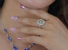 GIA Certified Natural Fancy Brownish Greenish Yellow Diamond 4.5ct Ring