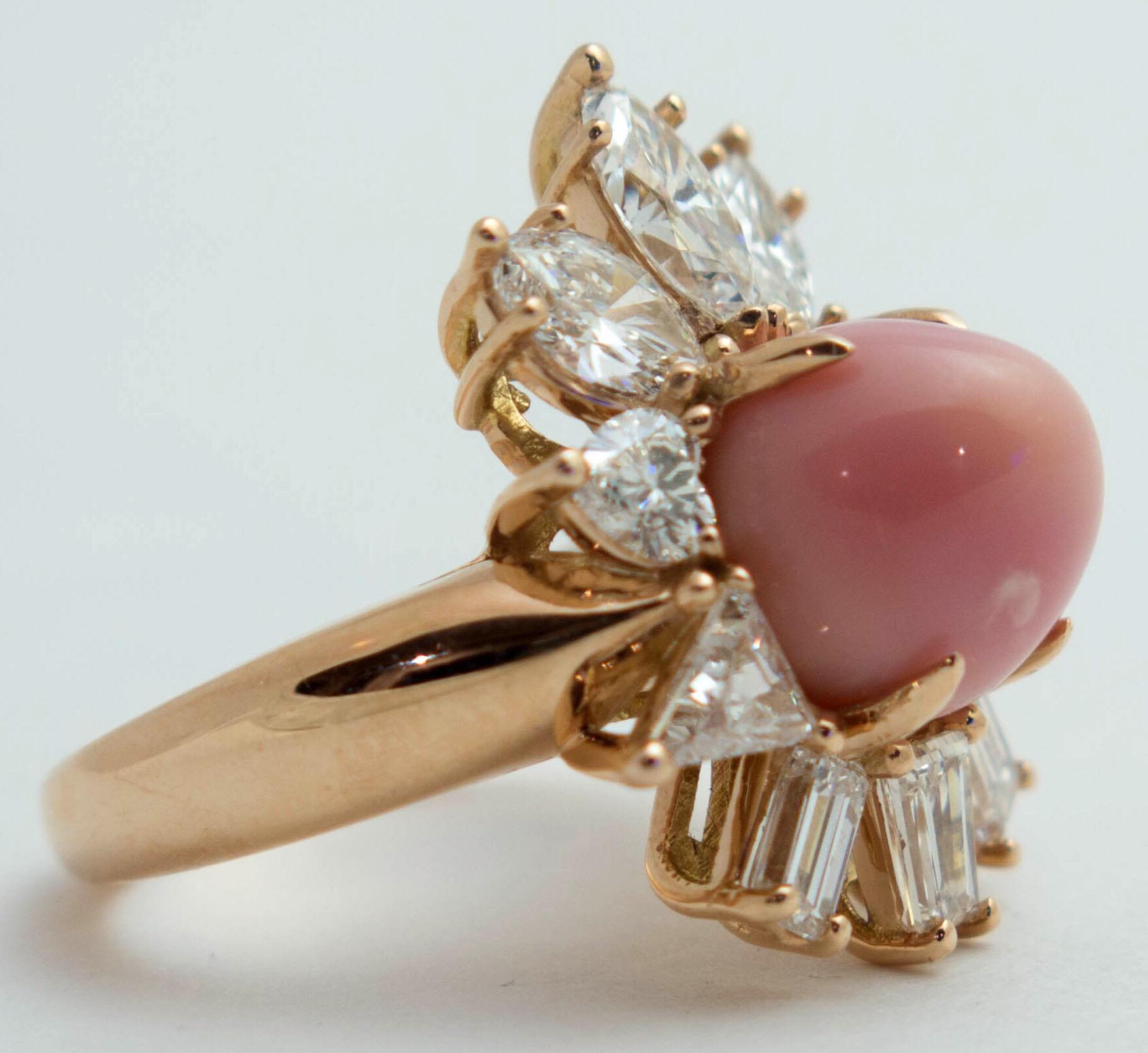 pink pearl engagement ring
