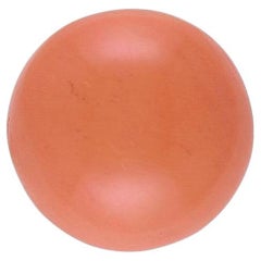 GIA CERTIFIED Natural Coral Huge Round Cabochon Cut 46.95 Carats GIA-2215188171