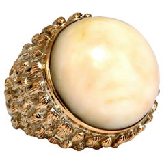 Anillo de Coral Natural Certificado GIA 14kt