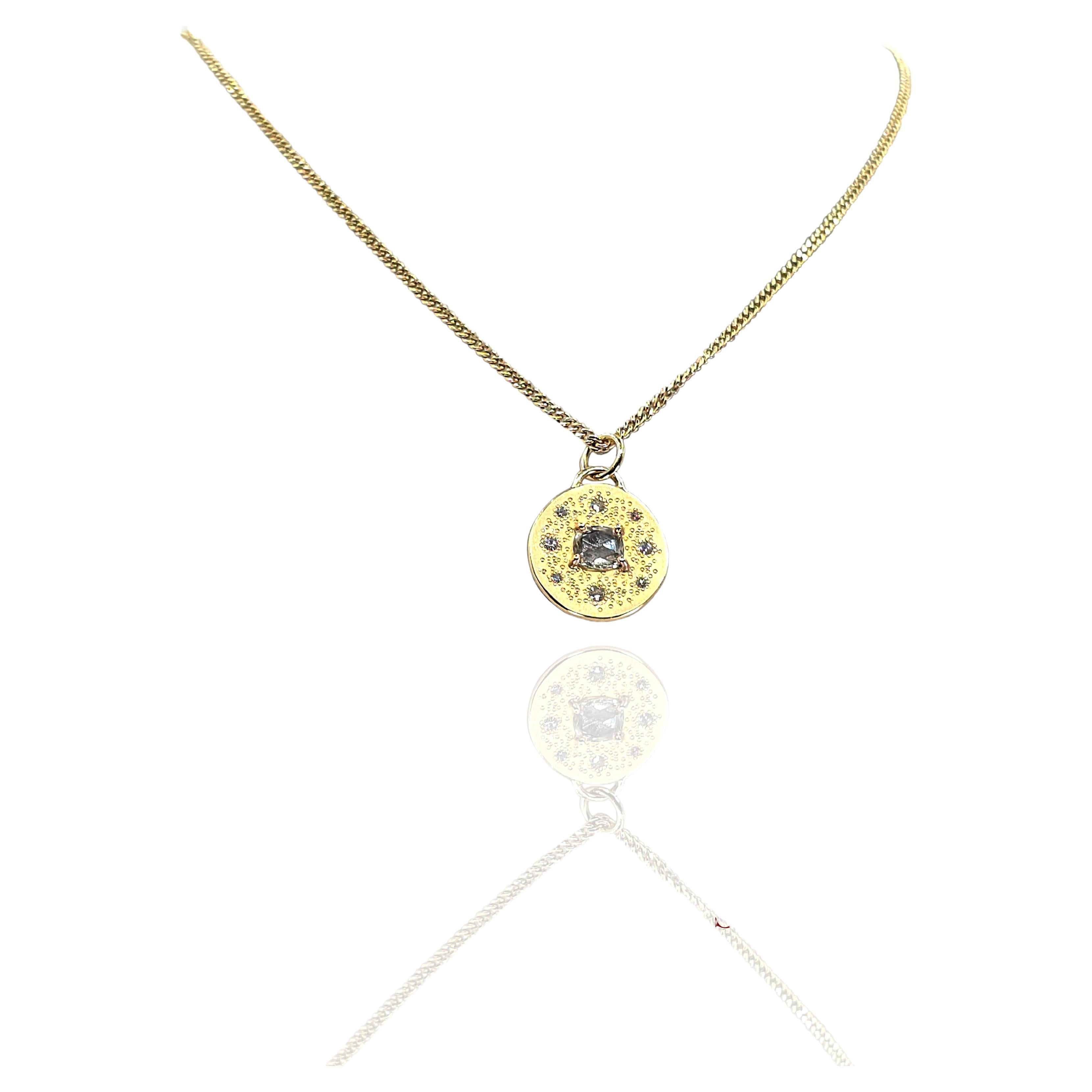 GIA zertifizierter Naturdiamant 14K 585 Gelbgold-Anhänger