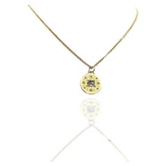 GIA Certified Natural Diamond 14K 585 Yellow Gold Pendant