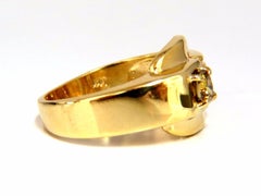 GIA Certified Natural Fancy Color Diamond Ring 14 Karat Buckle Deco*