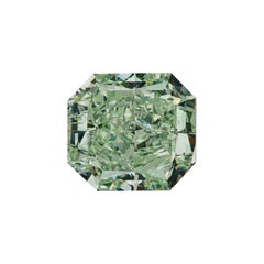 GIA Certified Natural Fancy Green 1.77 Carat VS2 Radiant Cut Diamond