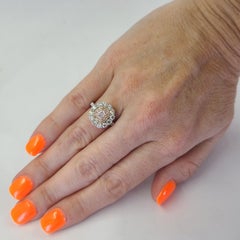 GIA Certified Natural Fancy Light Pink Diamond Halo Ring