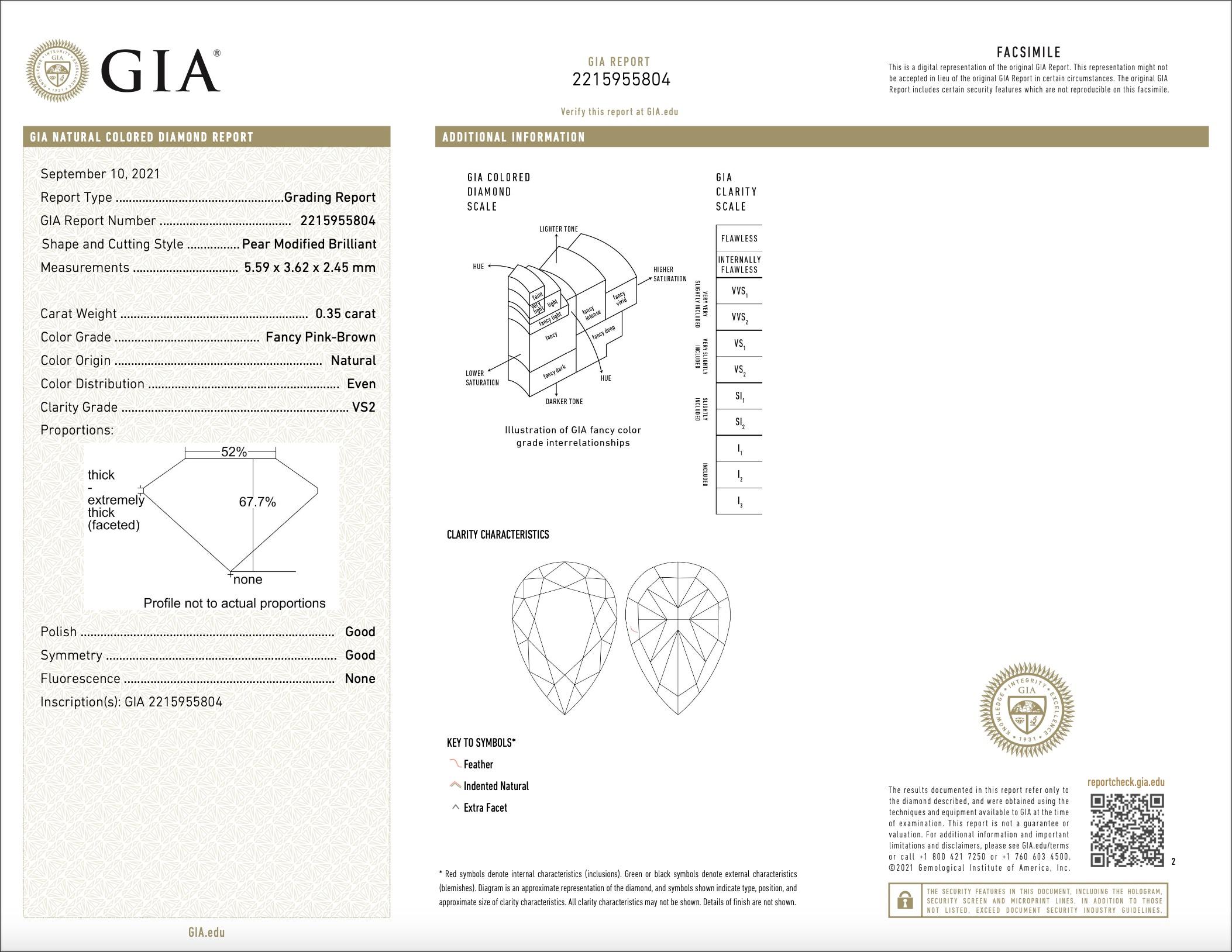 Contemporain GIA Certified Natural Fancy Pink Diamond Engagement Ring 0.90 Carats 18K en vente