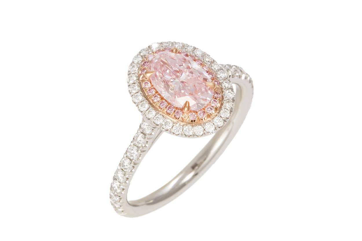 pink oval diamond ring