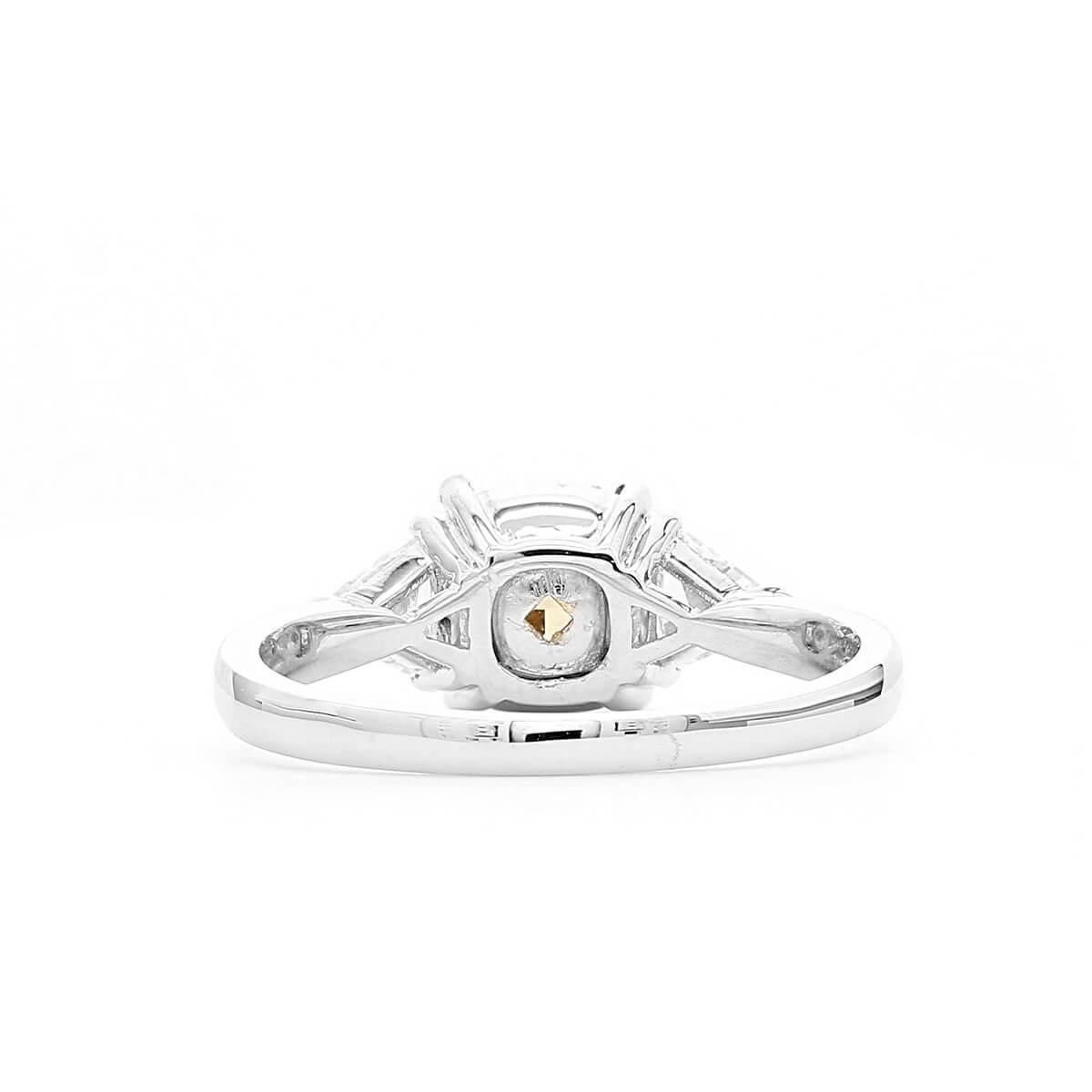 Cushion Cut GIA Certified Natural Fancy Yellow 1.76 Carat Diamond 18 Karat White Gold Ring For Sale