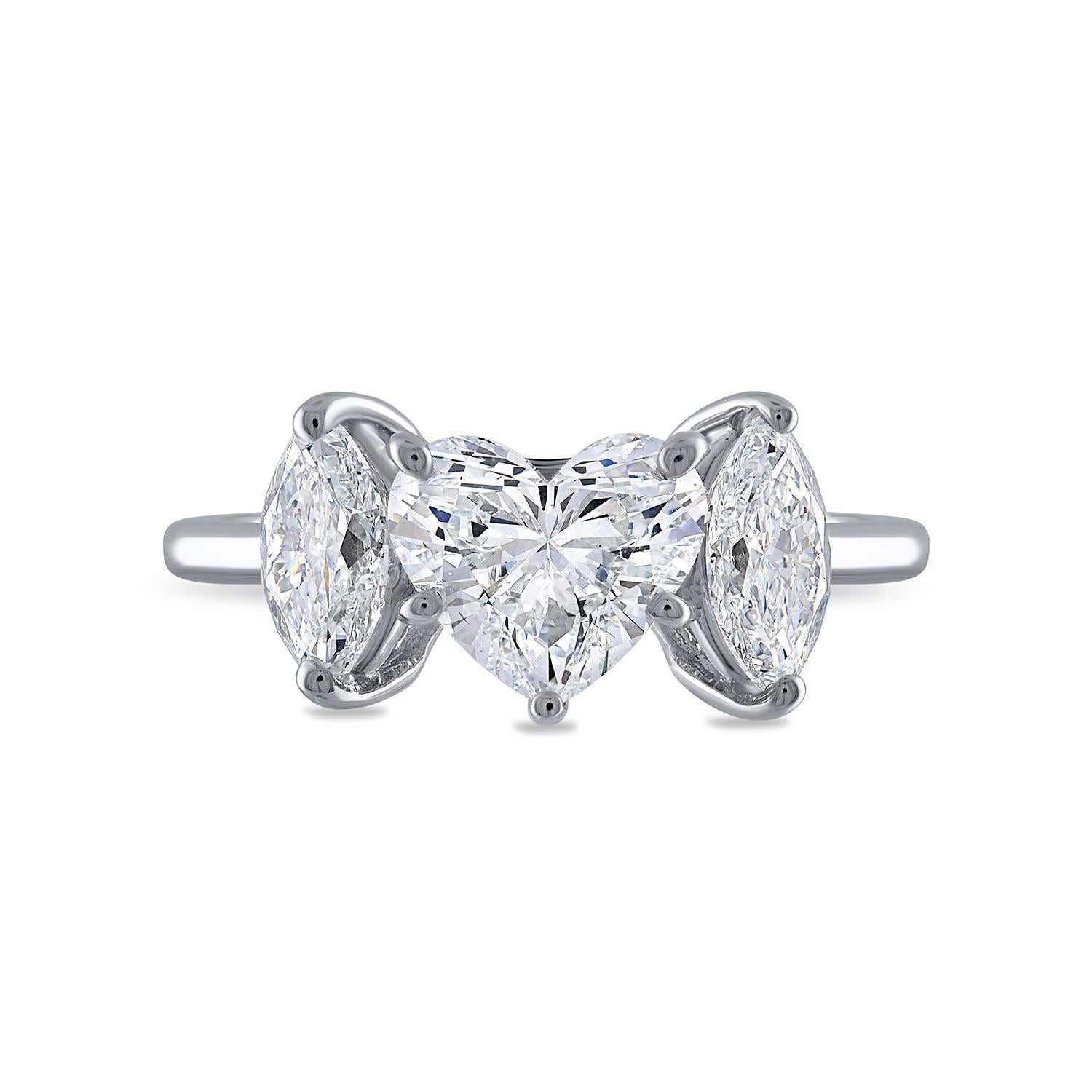 Men's GIA Certified Natural Flawless Heart Shaped Diamond Ring