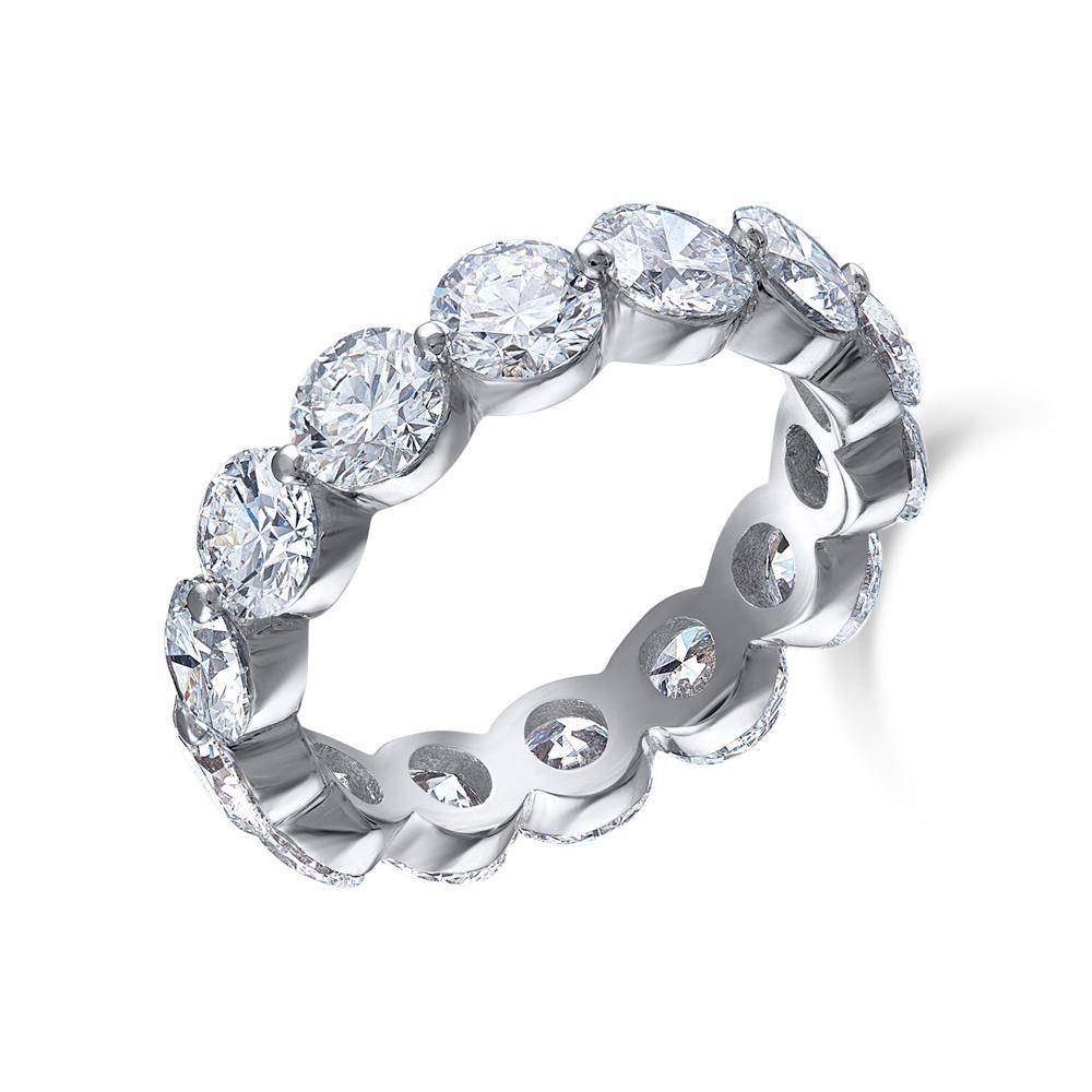 GIA Certified Natural Flawless Round Diamond Eternity Ring 3