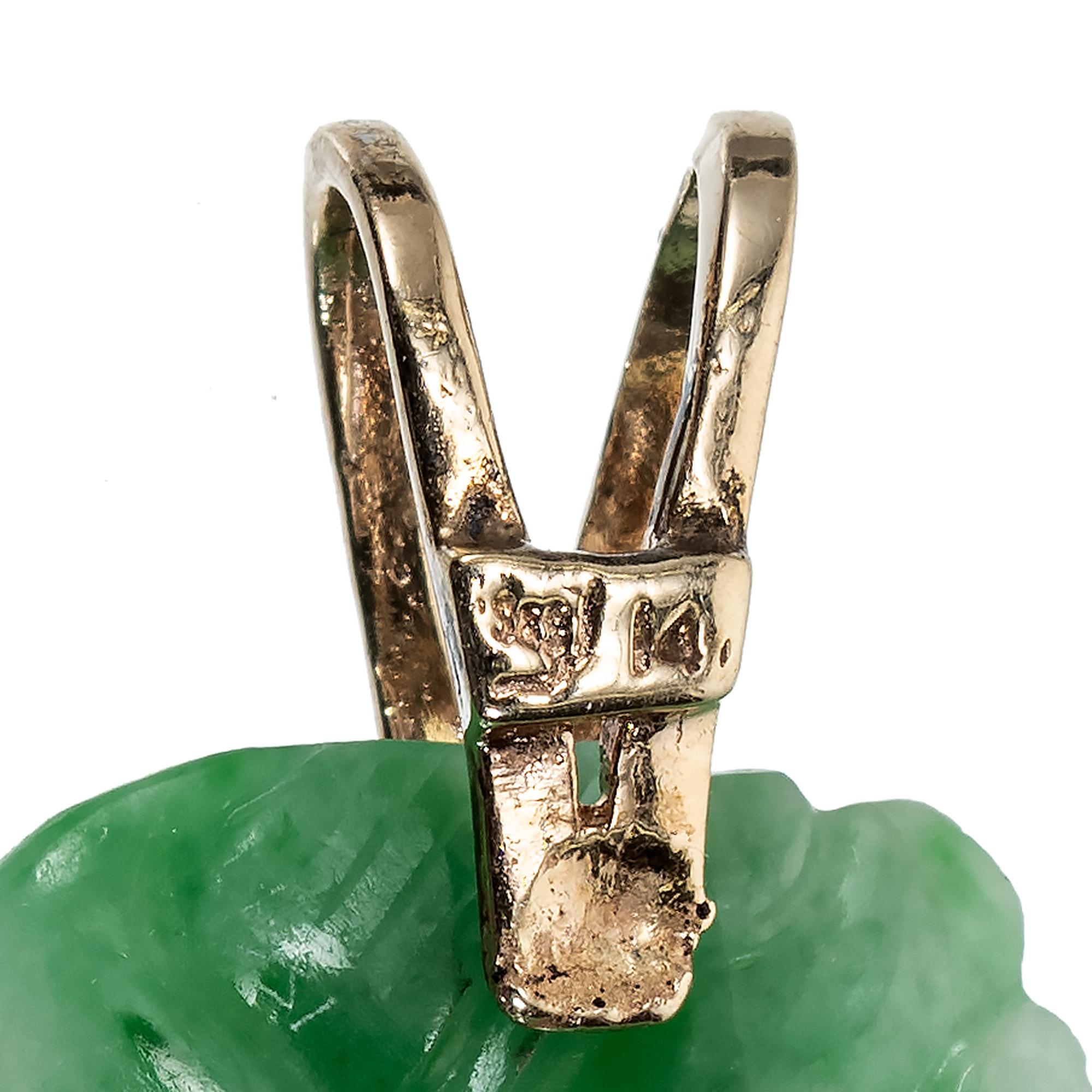 jade triangle pendant