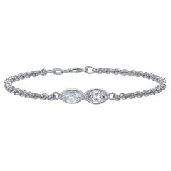 Pulsera de diamantes naturales sin defectos internos con certificado GIA
