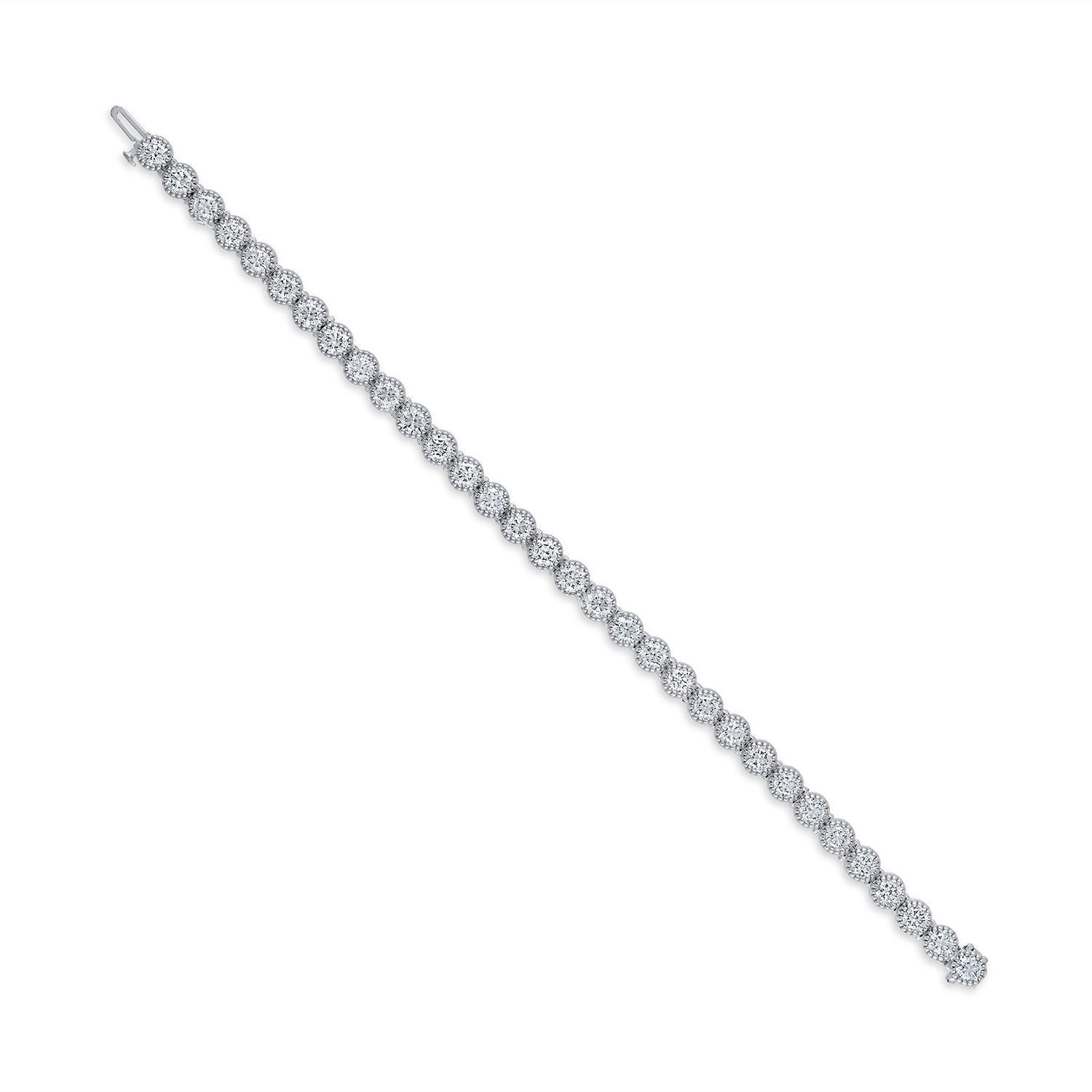 GIA Certified Natural Internally Flawless Diamond Tennis Bracelet In New Condition In Boca Raton, FL