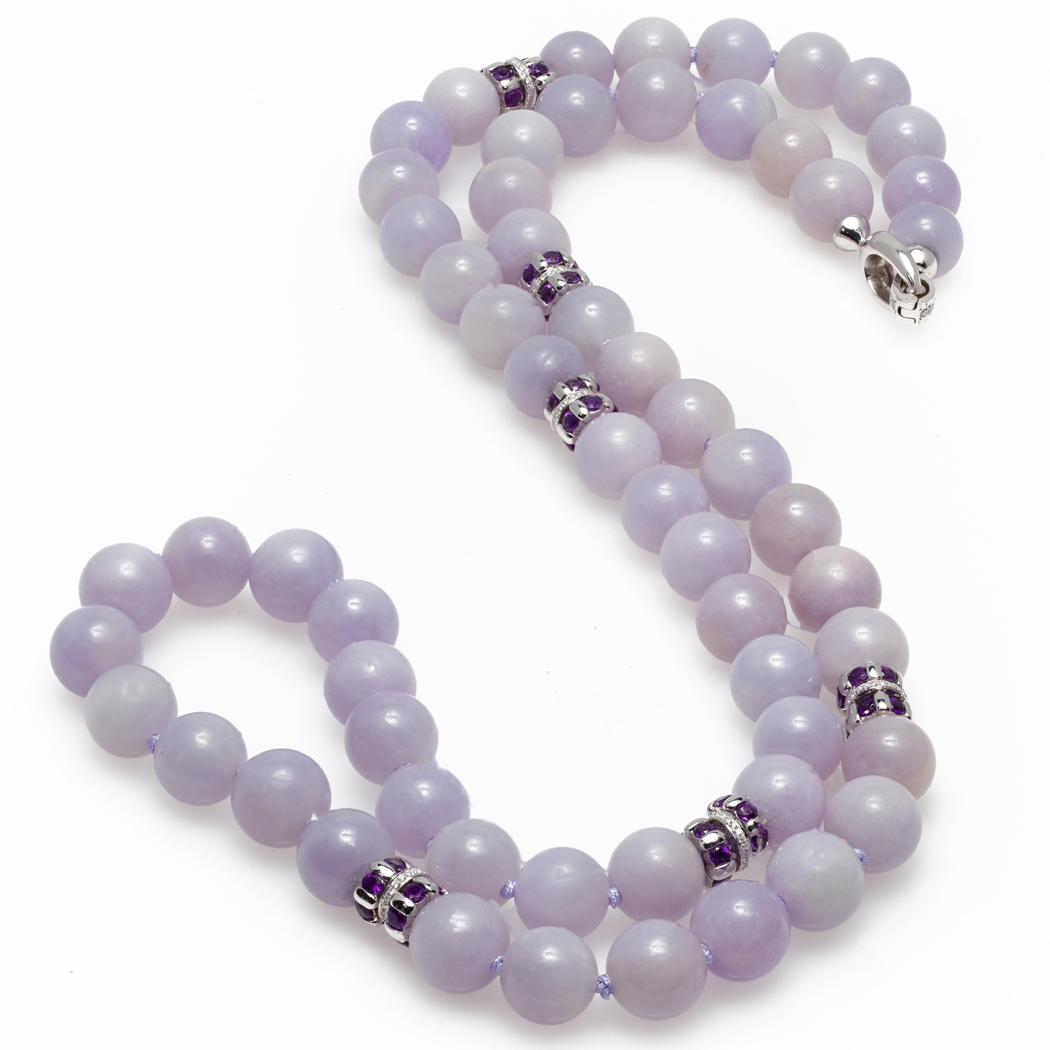 lavender jade beads