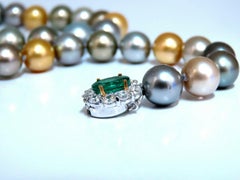 GIA Certified Natural Multicolor Tahitian Saltwater Pearls Necklace 14k