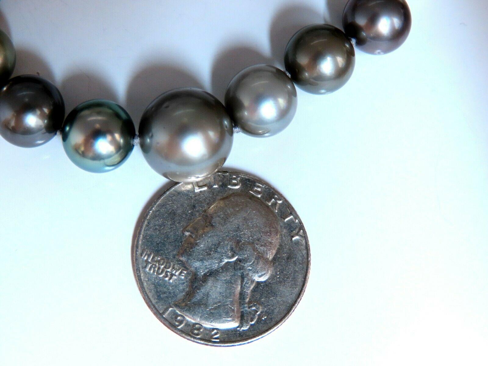 Collier de perles d'eau salée multicolores naturelles de Tahiti 14 carats certifiées par le GIA Neuf - En vente à New York, NY