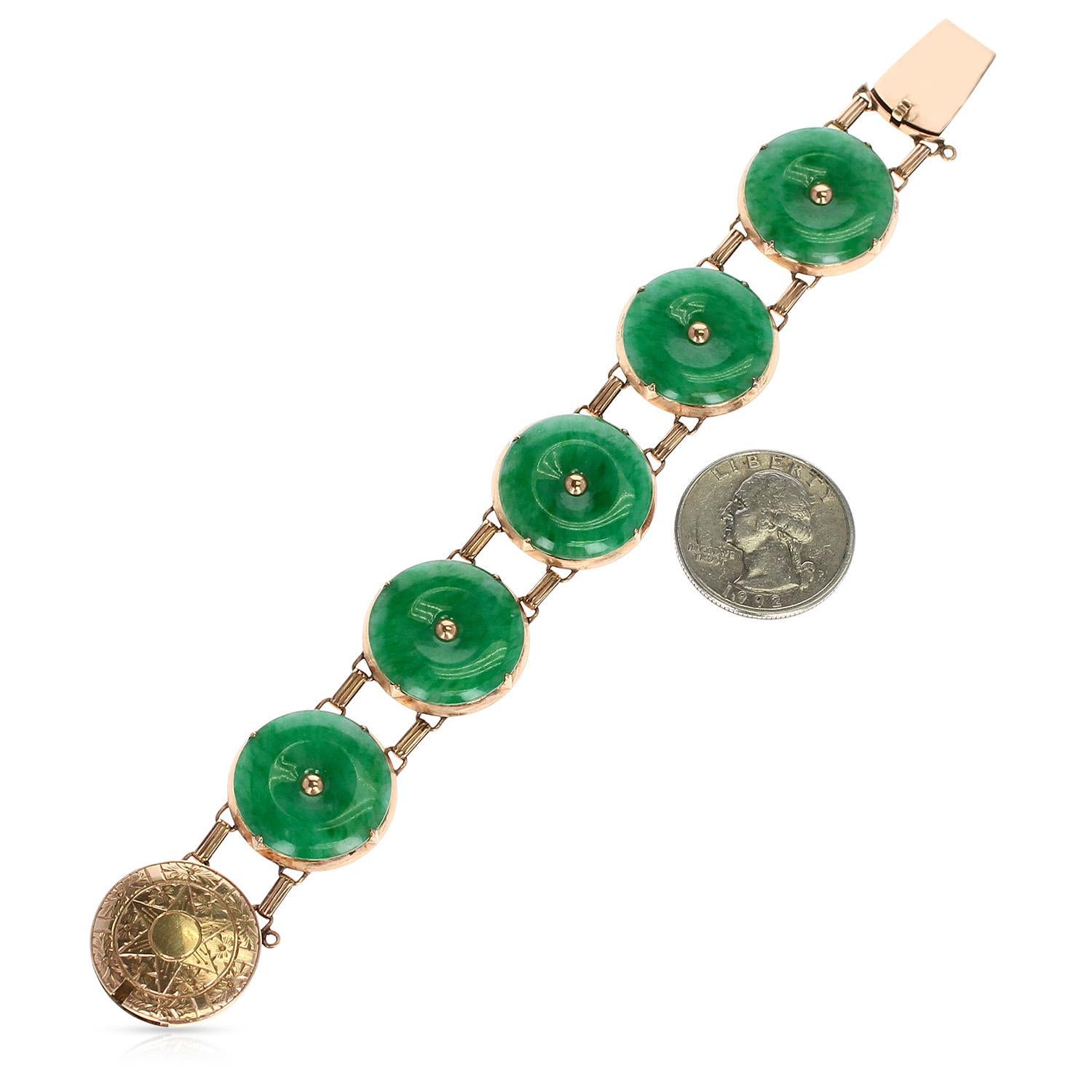 emerald green stone bracelet