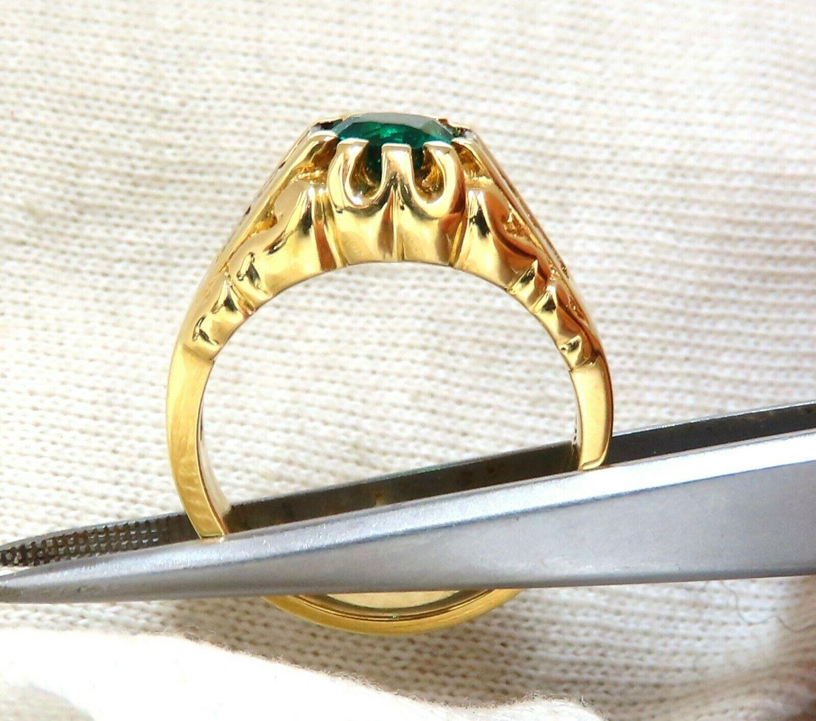 green diamond mens ring
