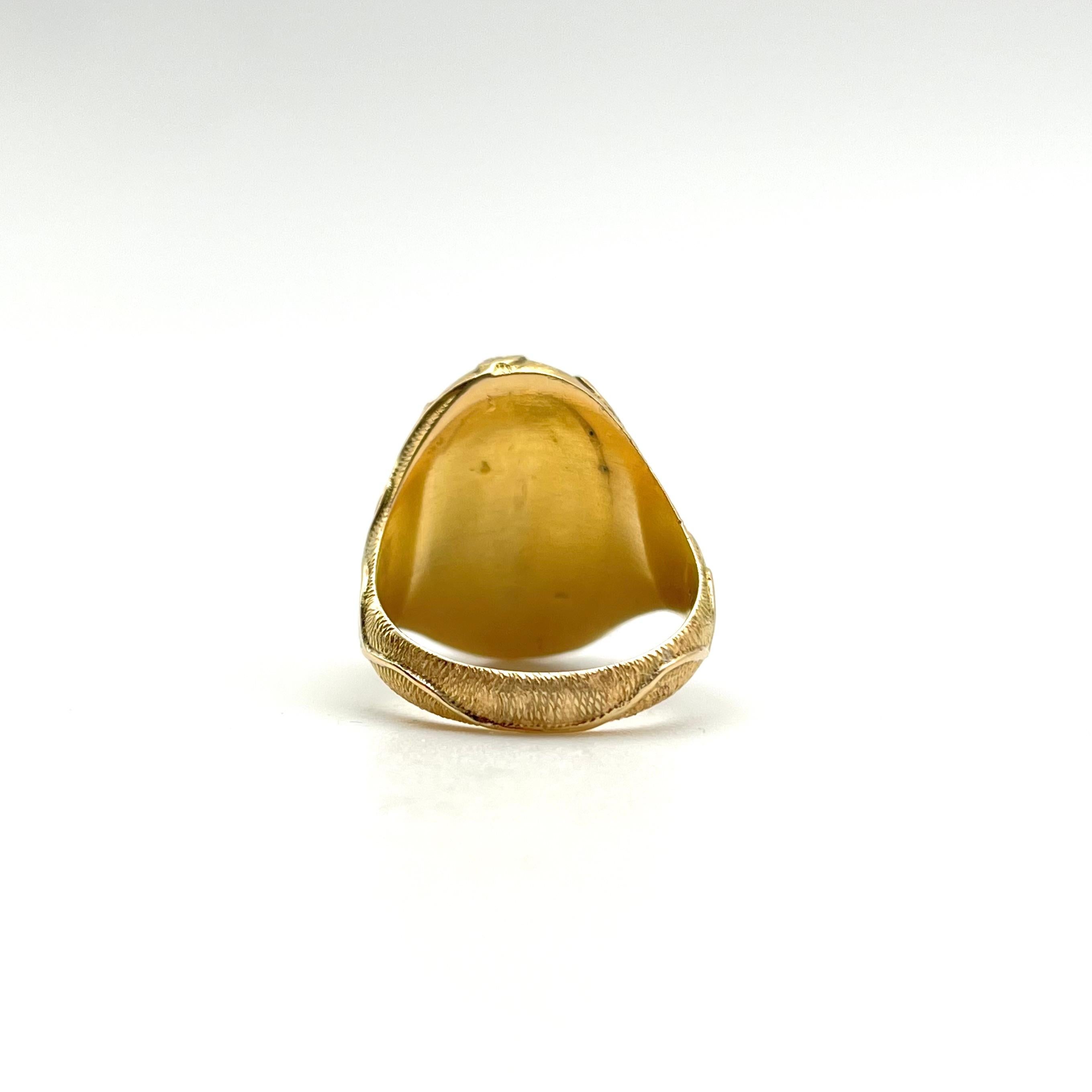 GIA Certified Natural Opal Art Nouveau Ring 2