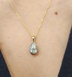 GIA Certified Natural Pear Diamond Pendant