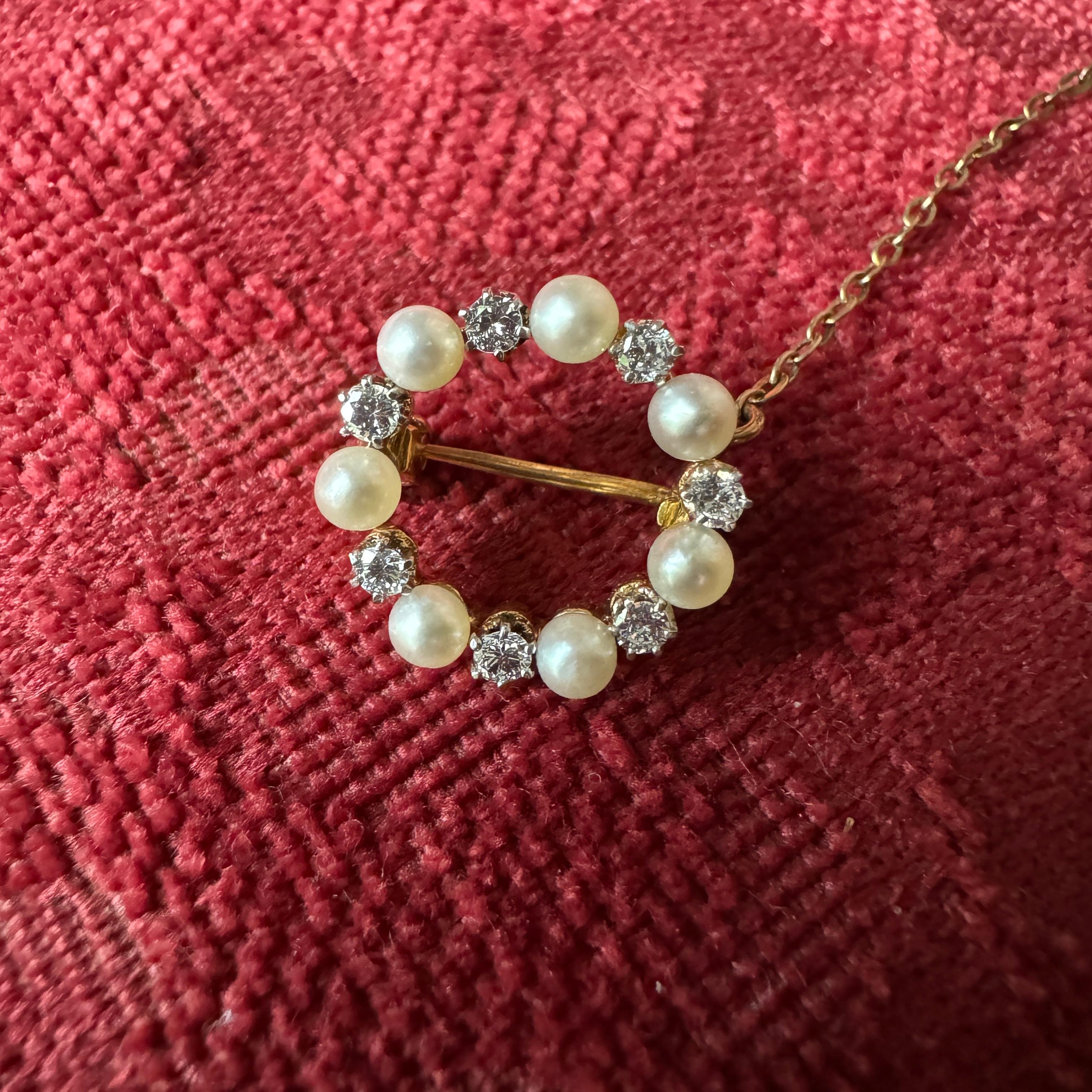 GIA Certified Natural Pearl & Diamond Brooch Victorian For Sale 4