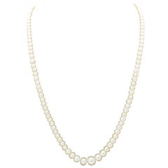 GIA Certified Natural Pearl Diamond Necklace