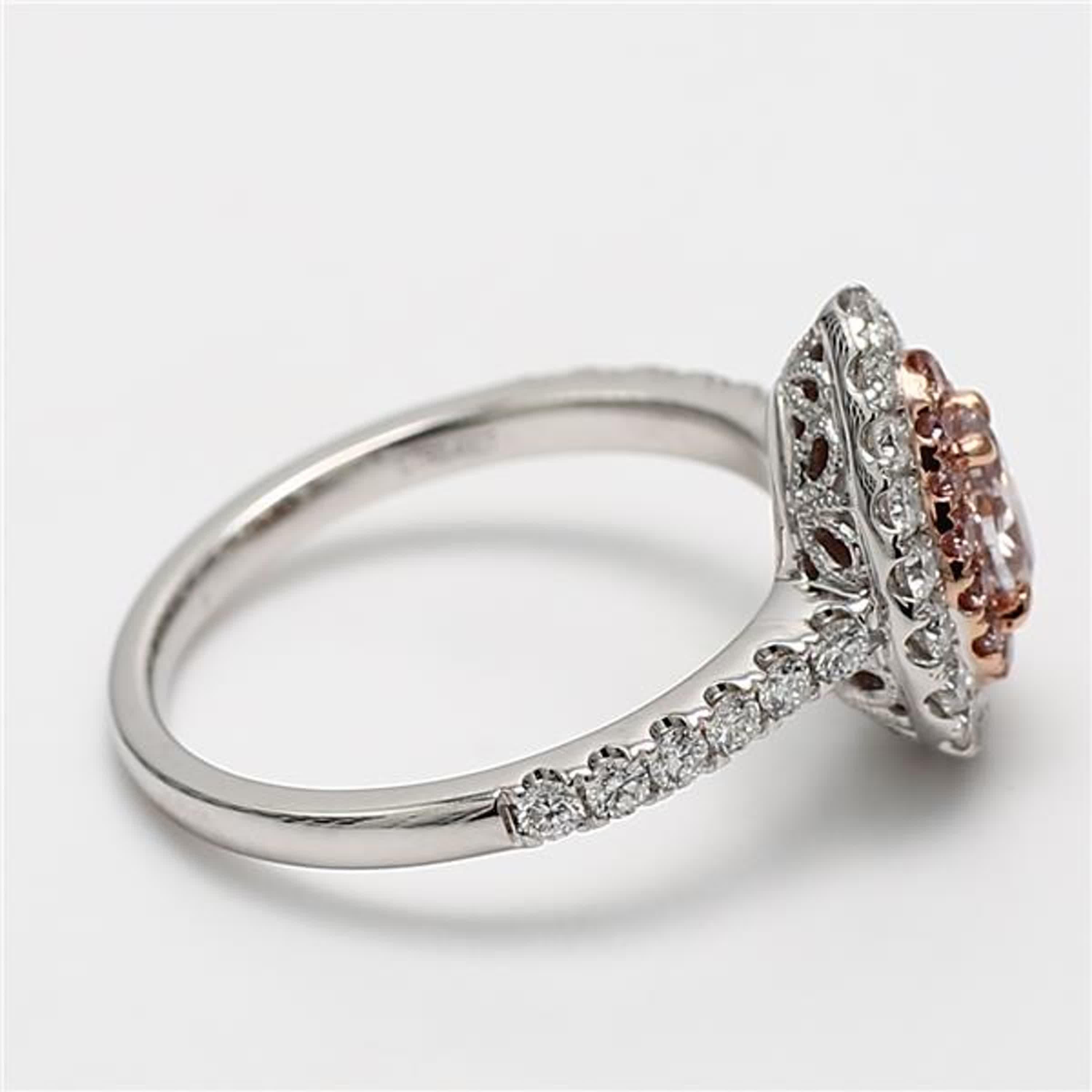 Women's GIA Certified Natural Pink Pear Diamond 1.10 Carat TW Gold Cocktail Ring