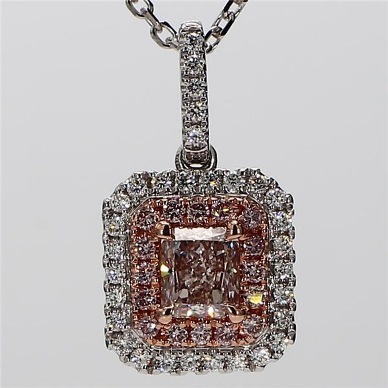 PINK CAVIAR 0.185ct Pink Diamond Pendant in 9ct White & Rose Gold
