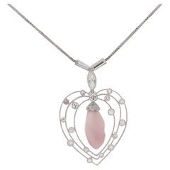 Collier vintage en perles d'eau salée roses naturelles certifiées GIA