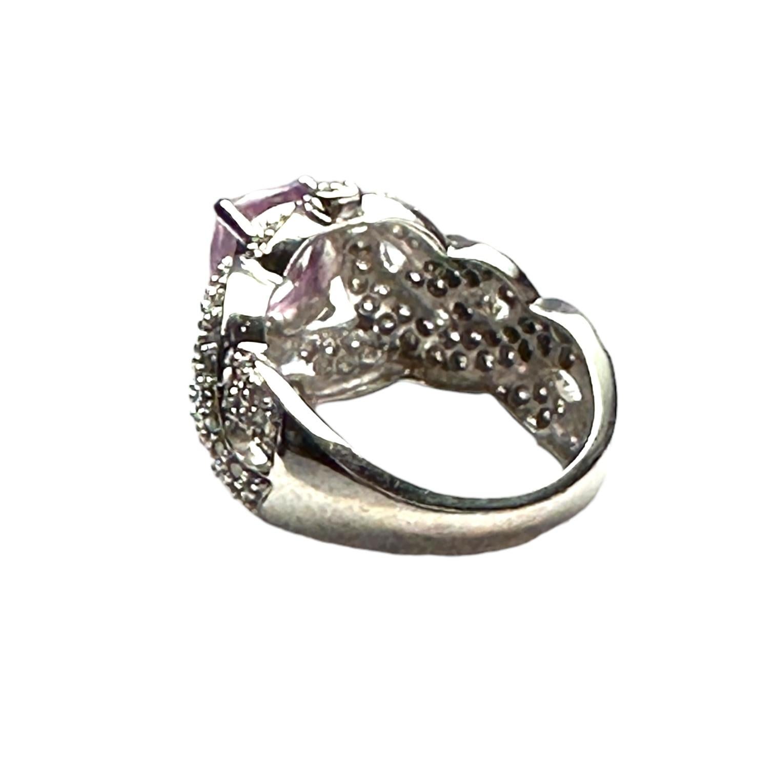 GIA Certified Natural Pink Sapphire, Sri Lanka Unheated Diamond Ring For Sale 2