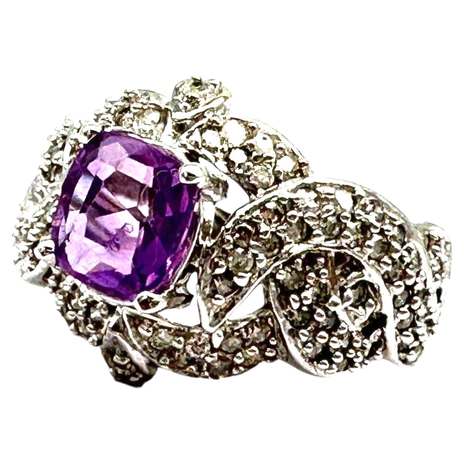 GIA Certified Natural Pink Sapphire, Sri Lanka Unheated Diamond Ring