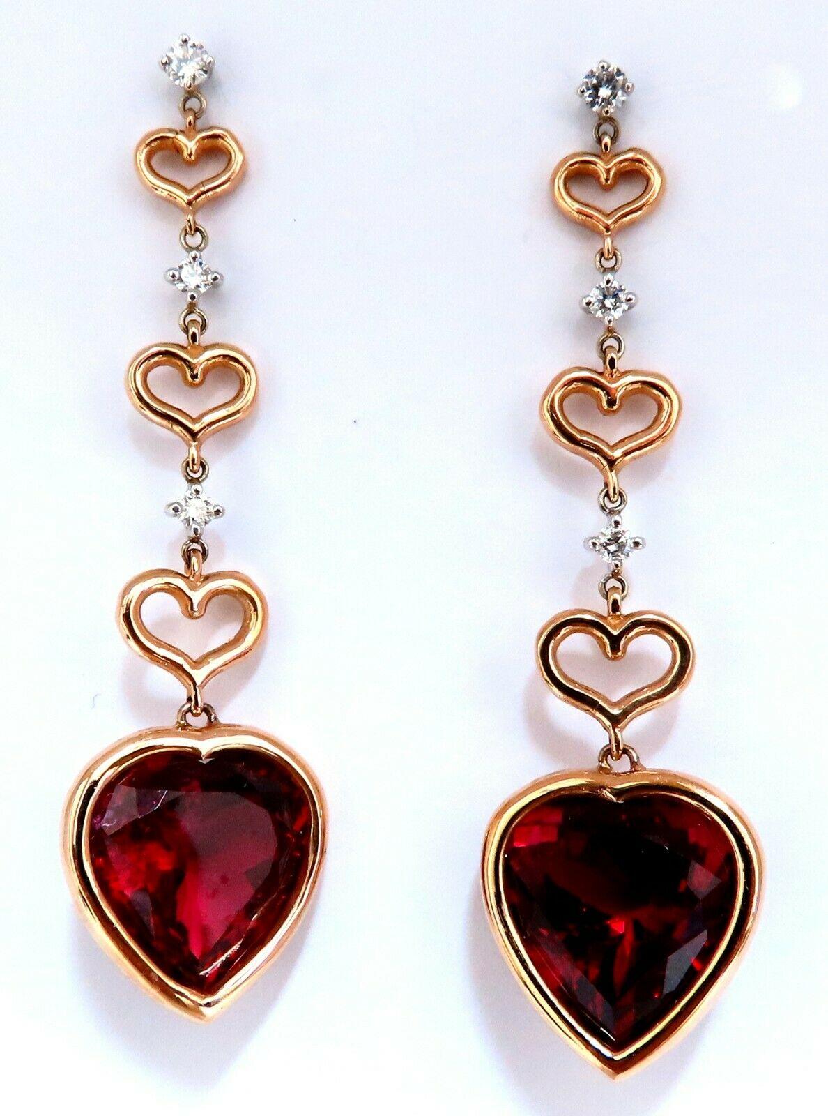 33.62ct. Natural Heart Cut Tourmalines

GIA Certified: Report #2215214380 (attached)

 Full Brilliant cut Heart shaped

  Clear VS Clarity

Top Gem Vivid red  

   Diamonds: Rounds, full cuts

.60ct. G-H color, Vs-2 clarity

21.0 grams

$26000