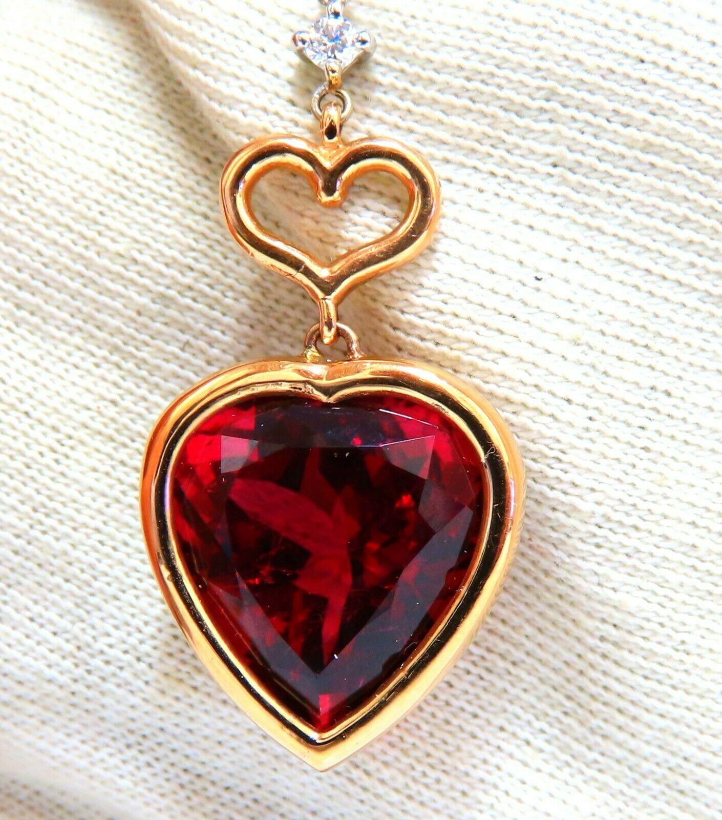 red heart dangle earrings