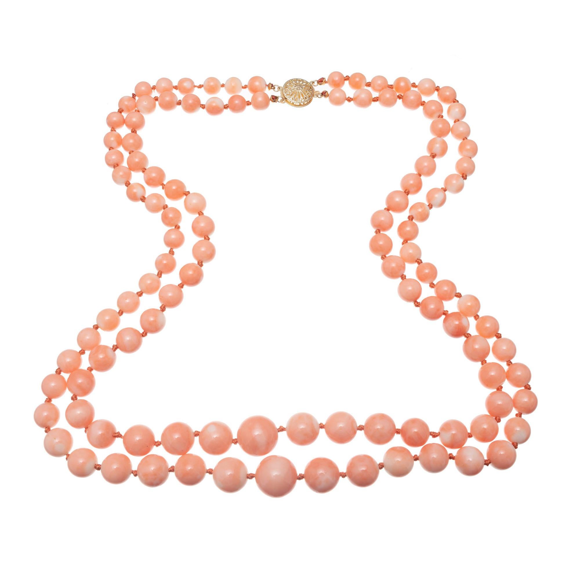 salmon coral beads
