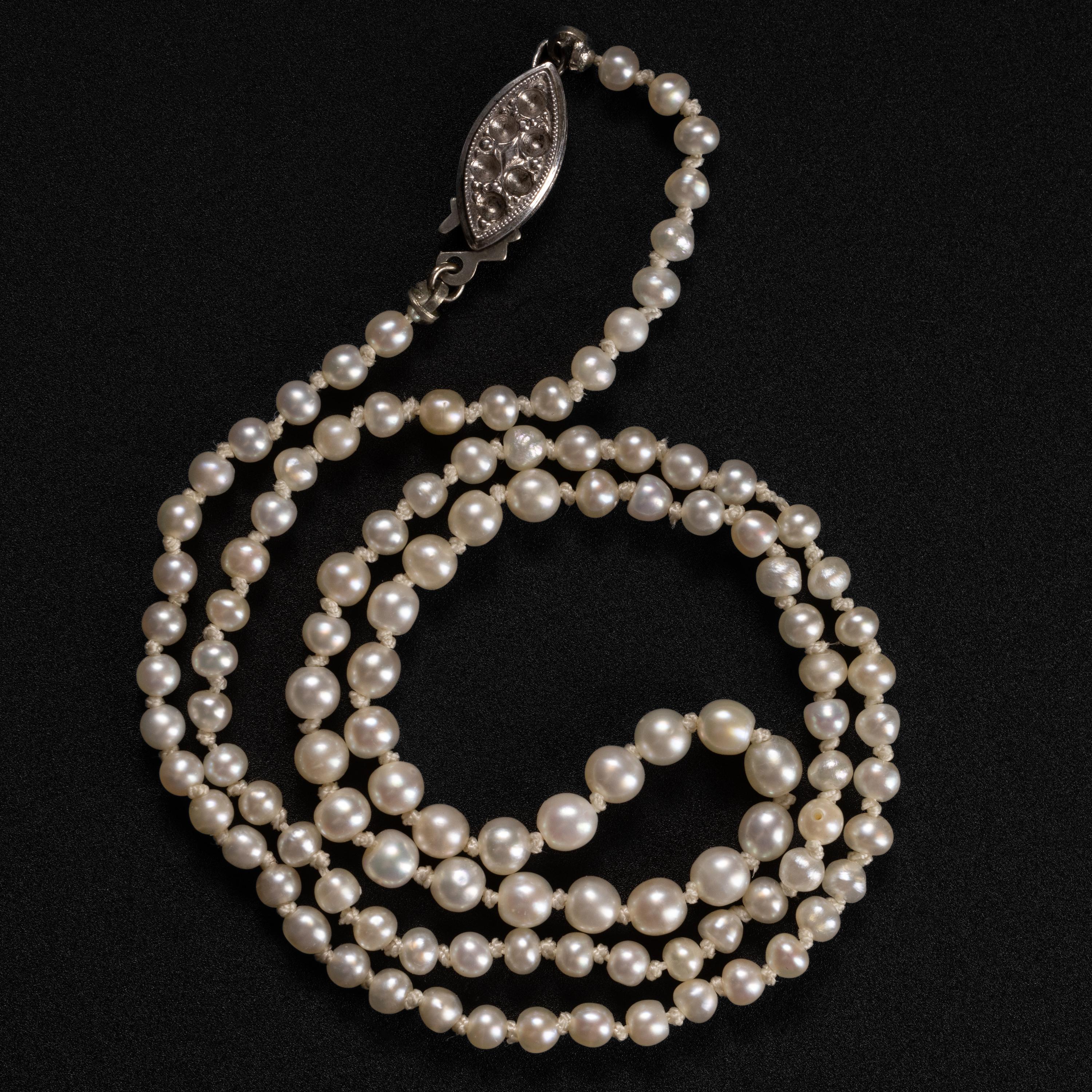 Bead GIA Certified Natural Saltwater Pearl Necklace for a Child