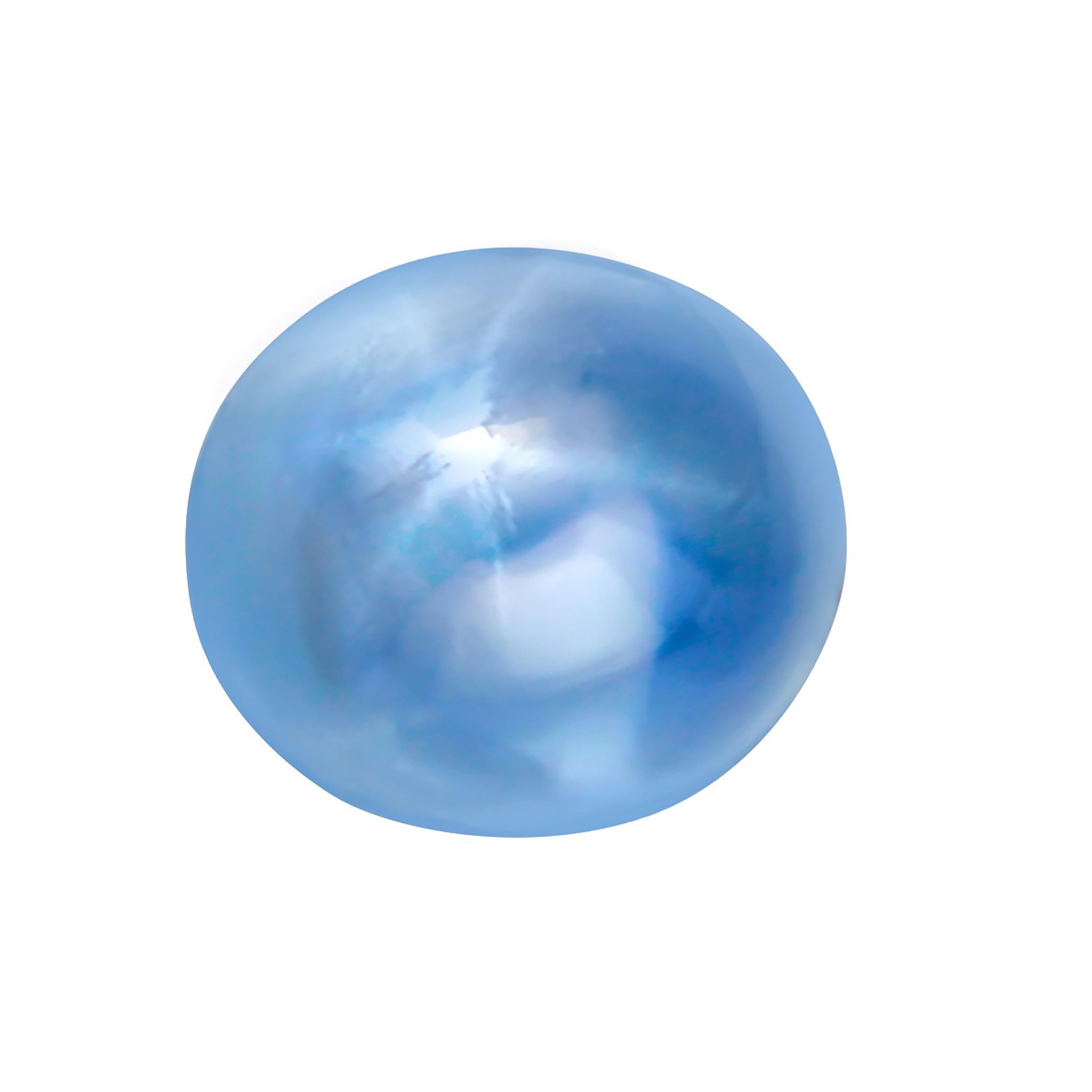 Contemporary GIA Certified Natural Star Sapphire No Indications of Heating 5.32 Carats
