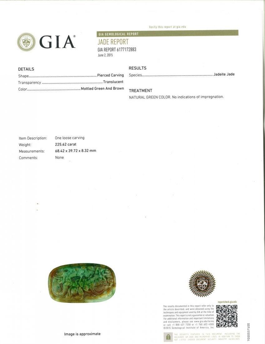 GIA Certified Natural Tri-Color Jadeite Jade Ornament For Sale 13
