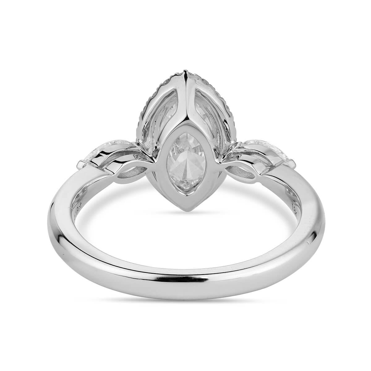 Women's or Men's GIA Certified Natural Untreated 1.43 Carat White Diamond Engagement Wedding Ring For Sale