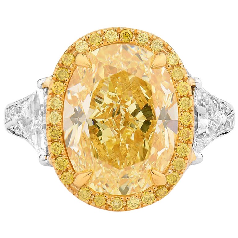GIA Certified Natural Untreated Fancy Yellow 8.22 Carat Diamond