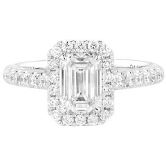 GIA Certified Natural Untreated White Diamond Engagement Wedding Ring