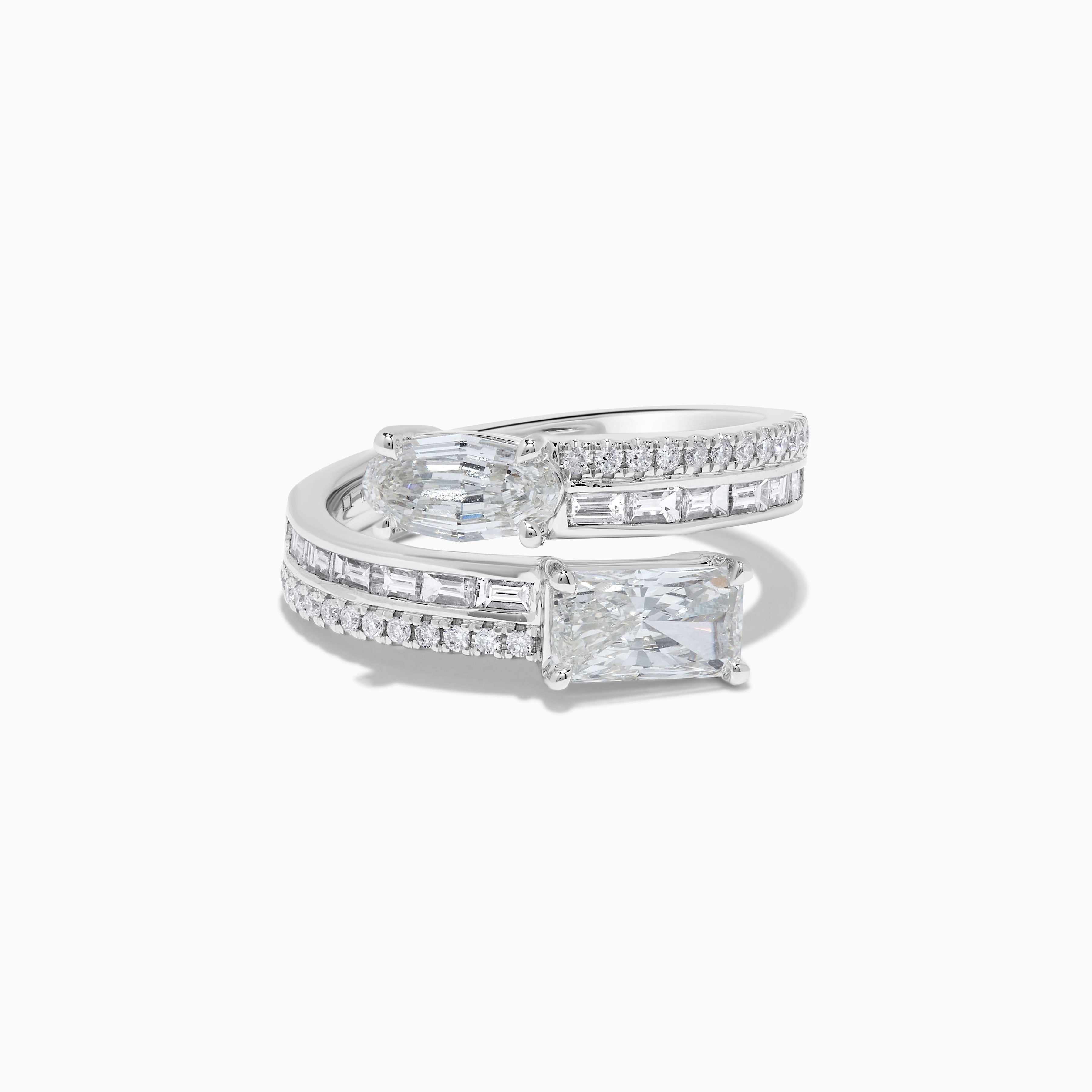 GIA Certified Natural White Mix Diamond 2.15 Carat TW White Gold Cocktail Ring For Sale