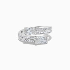 Bague cocktail en or blanc naturel et diamants blancs de 2,15 carats poids total certifiés GIA