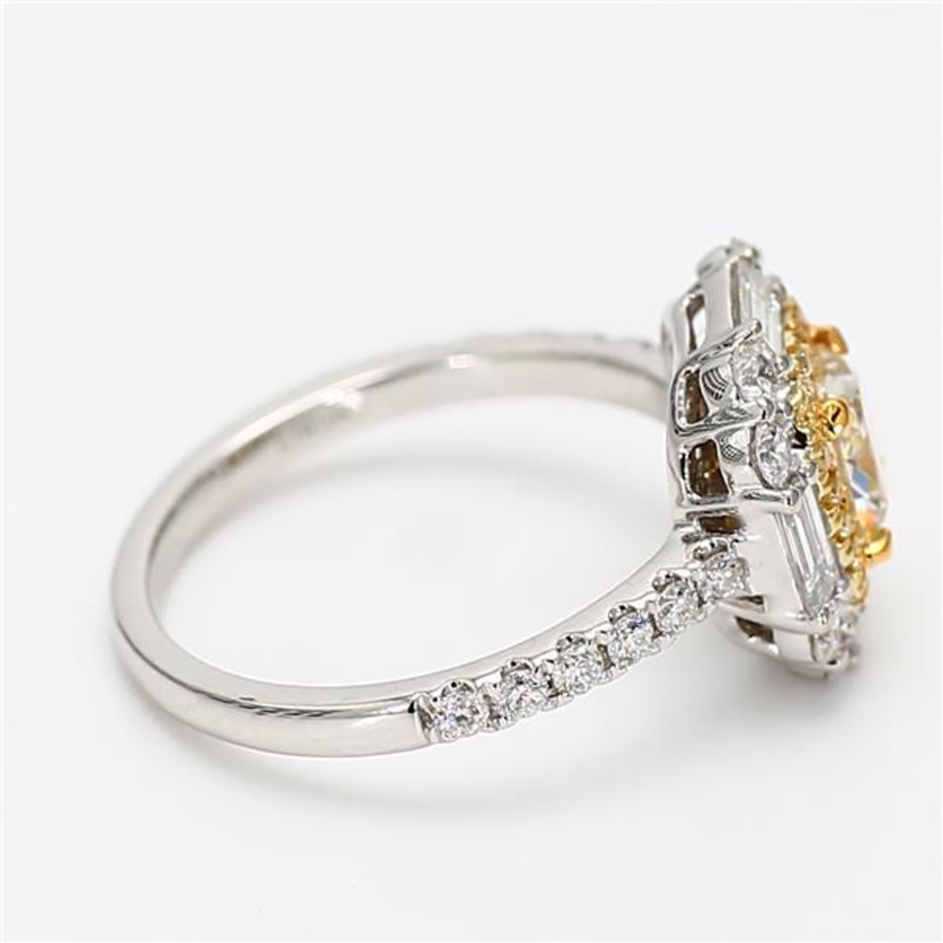 GIA Certified Natural Yellow Cushion Diamond 2.02 Carat TW Gold Cocktail Ring In New Condition For Sale In New York, NY