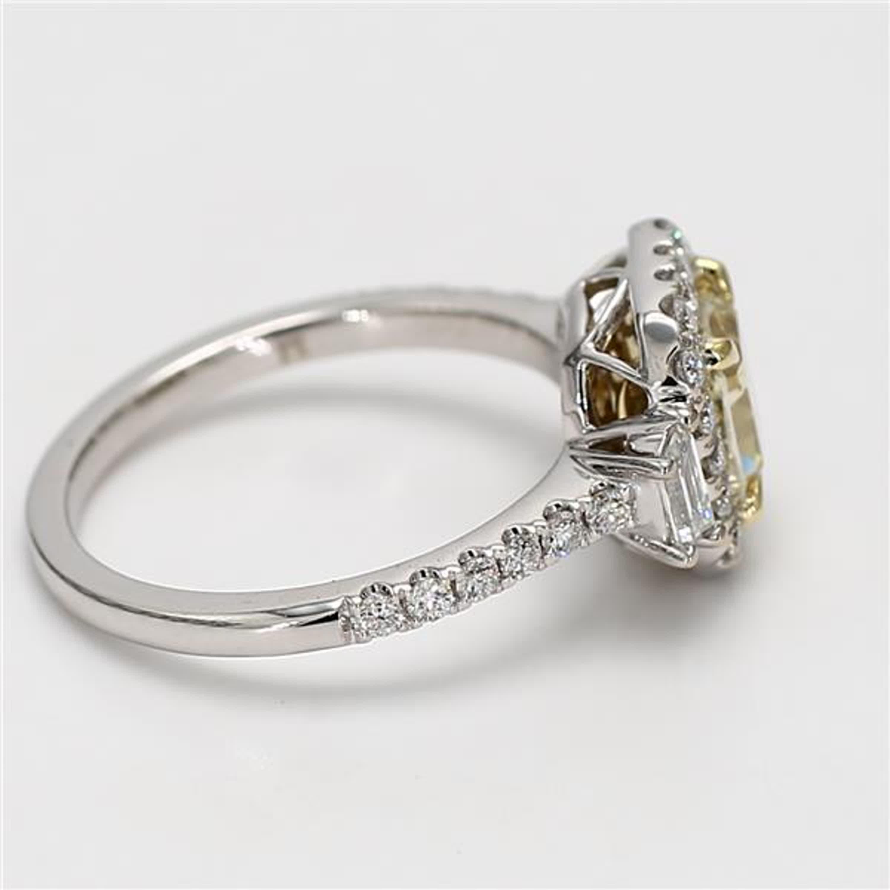 GIA Certified Natural Yellow Cushion Diamond 2.13 Carat TW Gold Cocktail Ring In New Condition For Sale In New York, NY