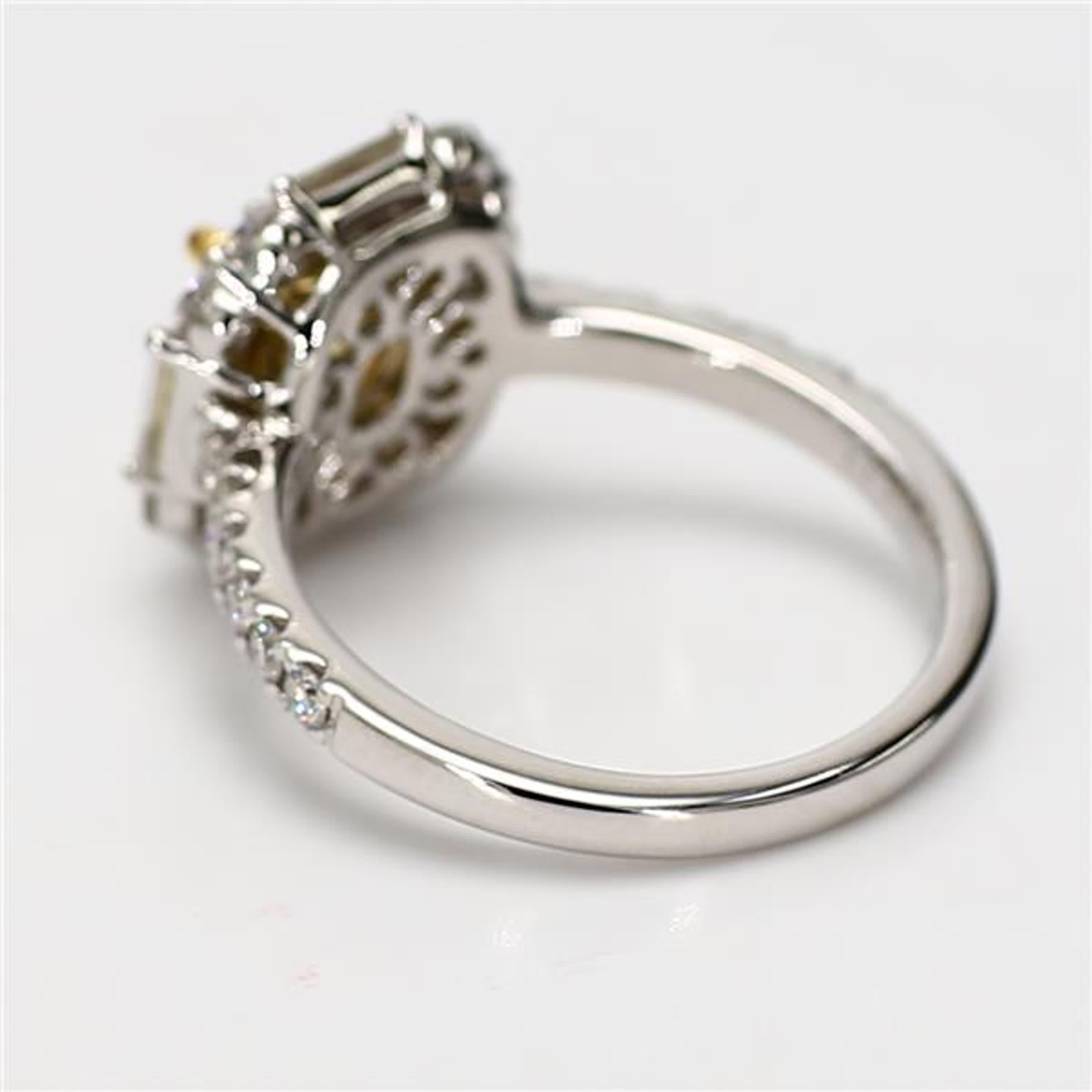 Cushion Cut GIA Certified Natural Yellow Cushion Diamond 2.24 Carat TW Gold Cocktail Ring