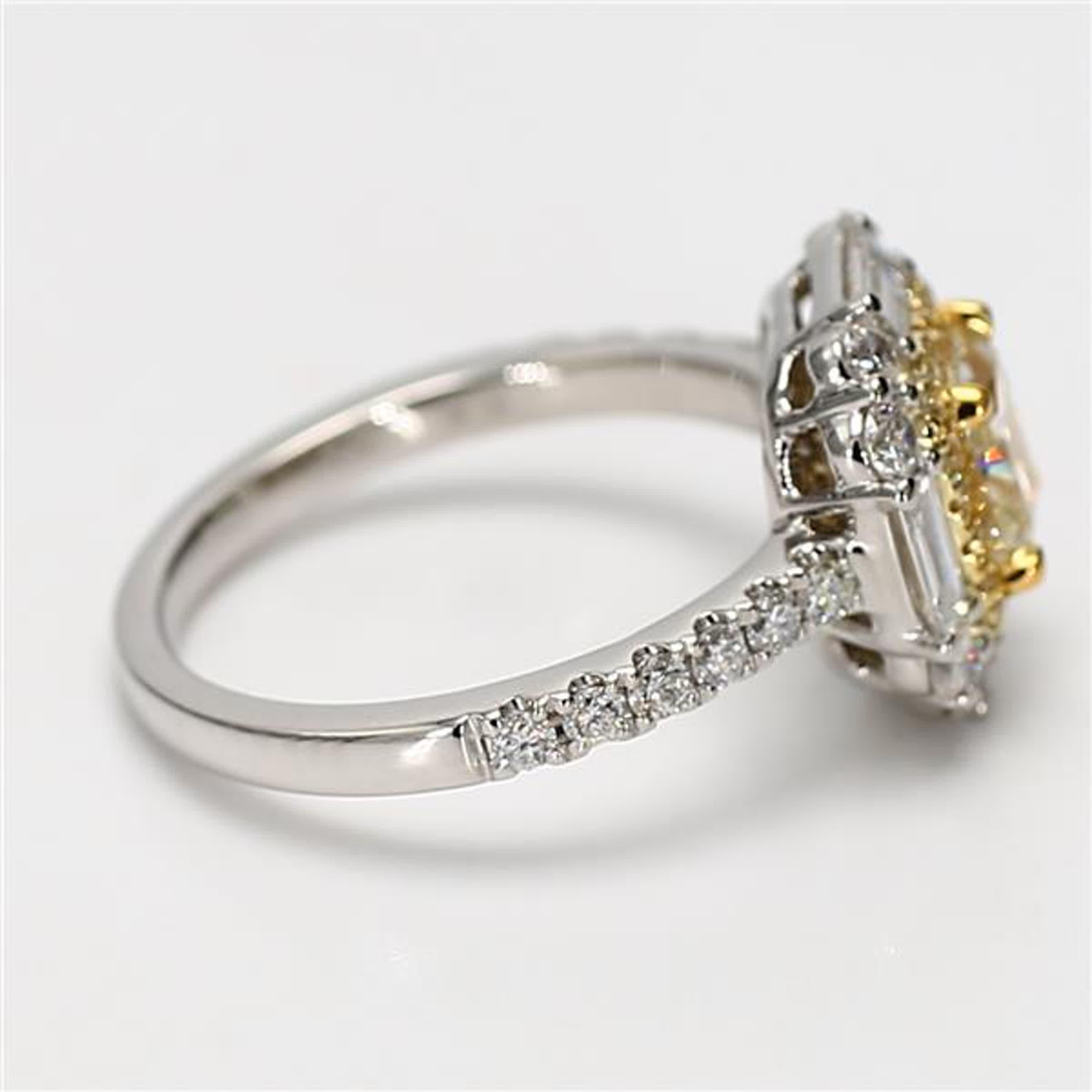 Women's GIA Certified Natural Yellow Cushion Diamond 2.24 Carat TW Gold Cocktail Ring