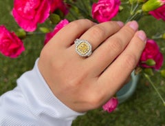 GIA Certified Natural Fancy Yellow Diamond Ring 2 Carats 18K Gold