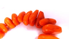 GIA Certified Natural Yellow Orange Amber Bead Necklace 12416*