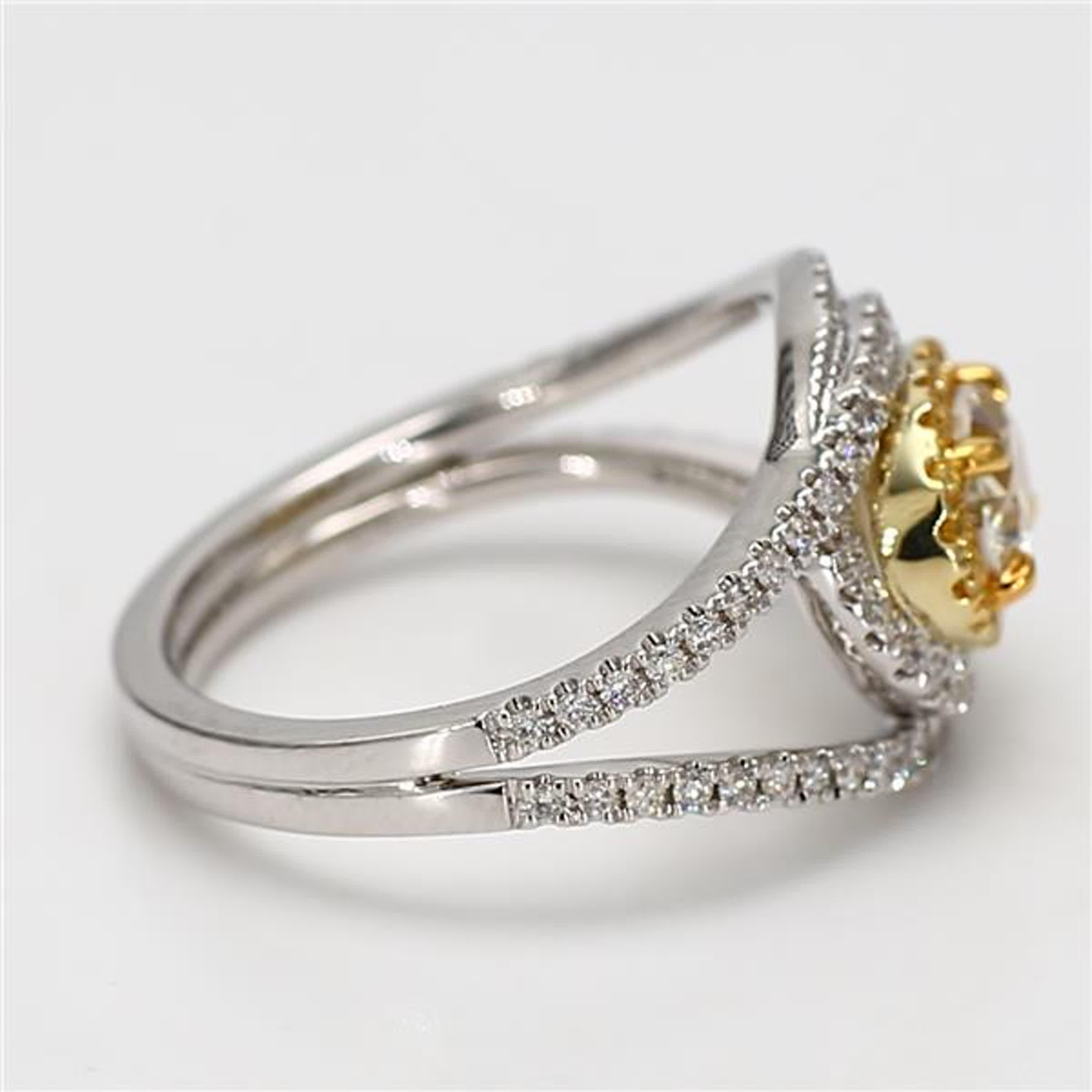 Women's GIA Certified Natural Yellow Oval Diamond 1.50 Carat TW Gold Cocktail Ring For Sale